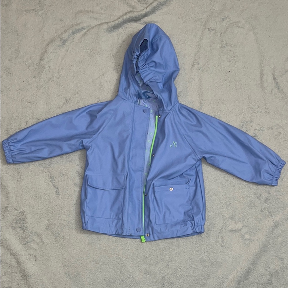 Aigle Blue Hooded Rain Jacket